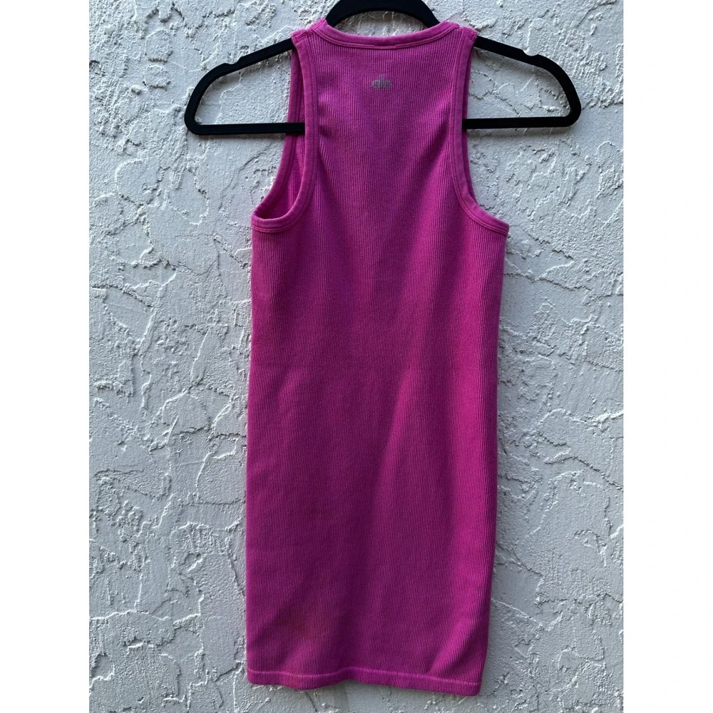 Alo Yoga  Ribbed Tank Mini Dress Womens Small Racerback